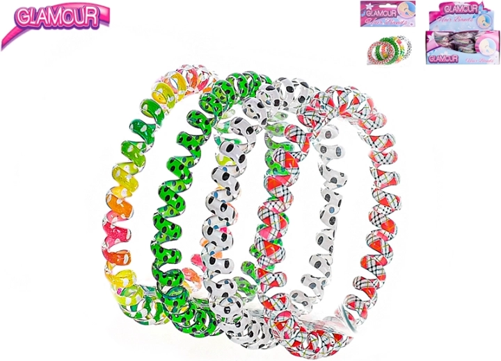 Braccialetti Glamour e elastici per capelli – set da 4 pezzi