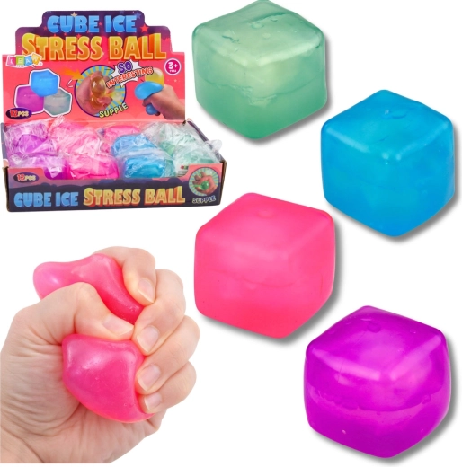 Pallina antistress squishy a forma di cubetto di ghiaccio 5,5 cm