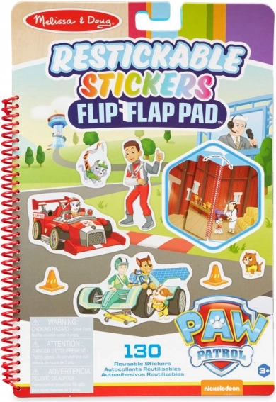 Paw Patrol adesivi riutilizzabili Flip‑Flap – missioni classiche