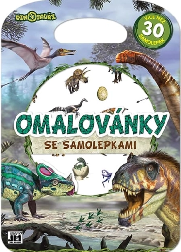 Album da colorare con adesivi dinosauri