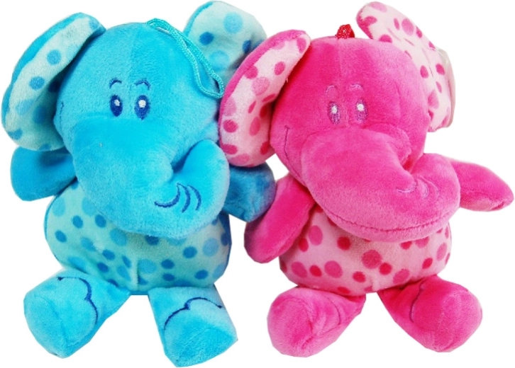 Elefante di peluche a pois
