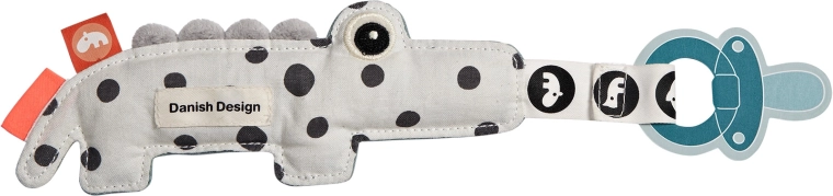 Done by Deer oggetto comfort con porta ciuccio Croco blu