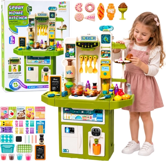 Cucina giocattolo con luci, suoni e accessori - 71 pz