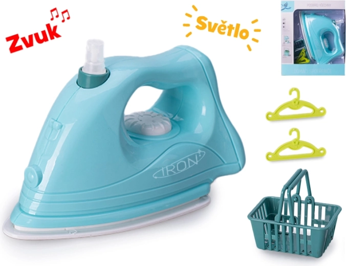 Ferro da stiro giocattolo con effetti luminosi e sonori 16 cm