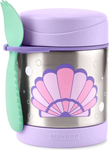 Skip Hop Spark Style termos per alimenti in acciaio inox con cucchiaio-forchetta conchiglia 325 ml