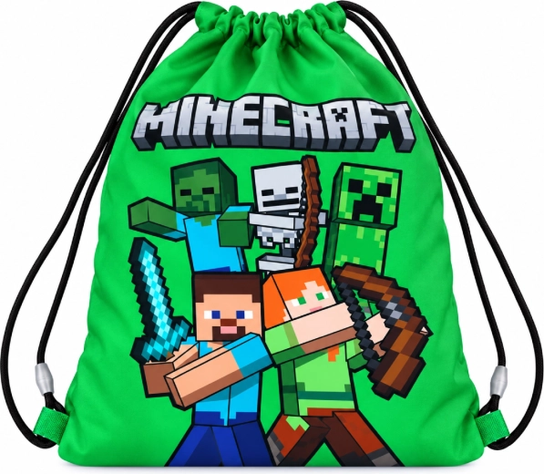 Sacca per bambini Minecraft verde