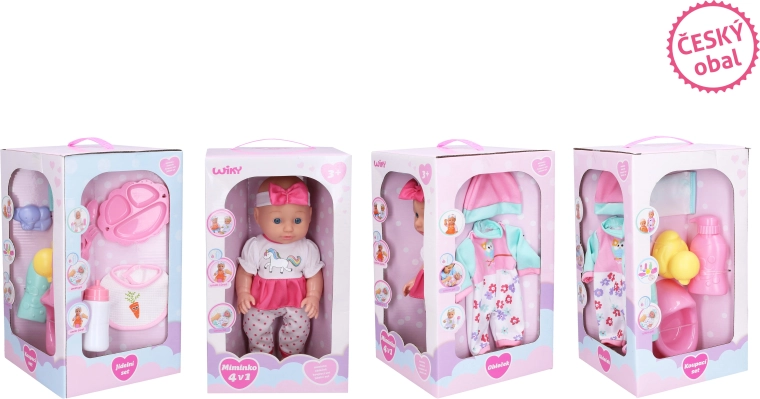 Bambola bebè che fa pipì con accessori ed effetti sonori 4 in 1, 30 cm
