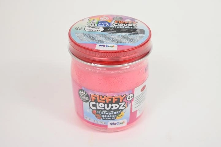 Wecool Fluffycloudz pasta modellabile morbida e soffice con profumo di banana e fragola