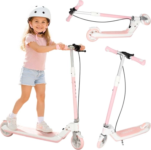 Trike Fix monopattino pieghevole per bambini con ruote LED luminose, rosa