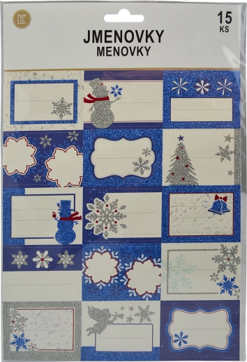 Etichette adesive con nome per regali di Natale