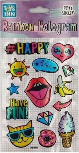 Adesivi olografici Stnux Rainbow Happy