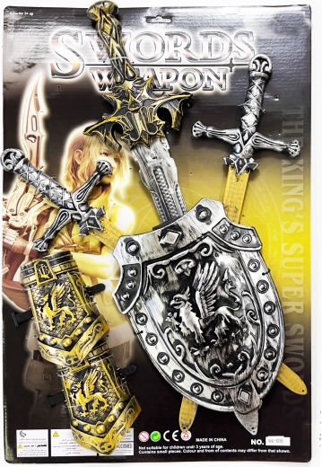 Set per bambini con tre spade e scudo SPARKYS