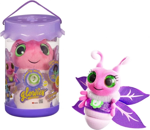 Pupazzo della nanna rosa GLOWIES con luce e suoni