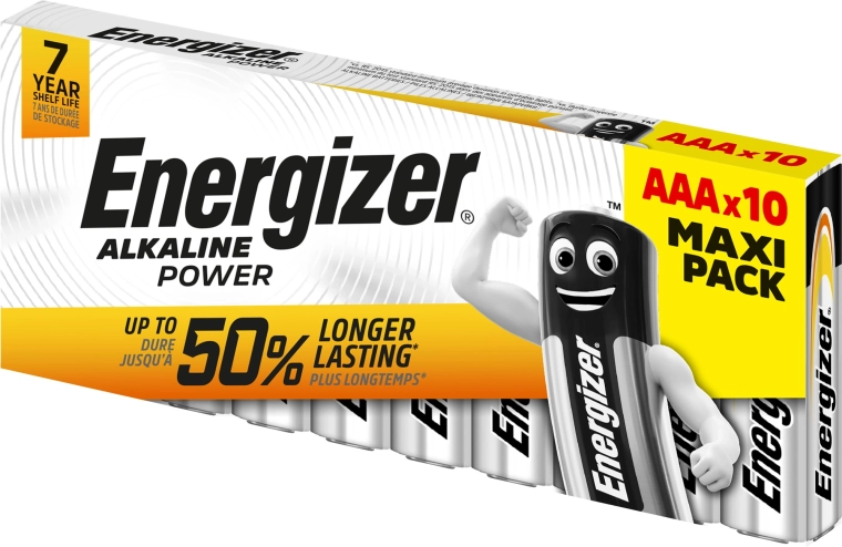 Energizer batterie alcaline AAA LR03 Family Pack 10 pz