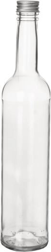 Bottiglia in vetro con tappo metallico 0,5 l