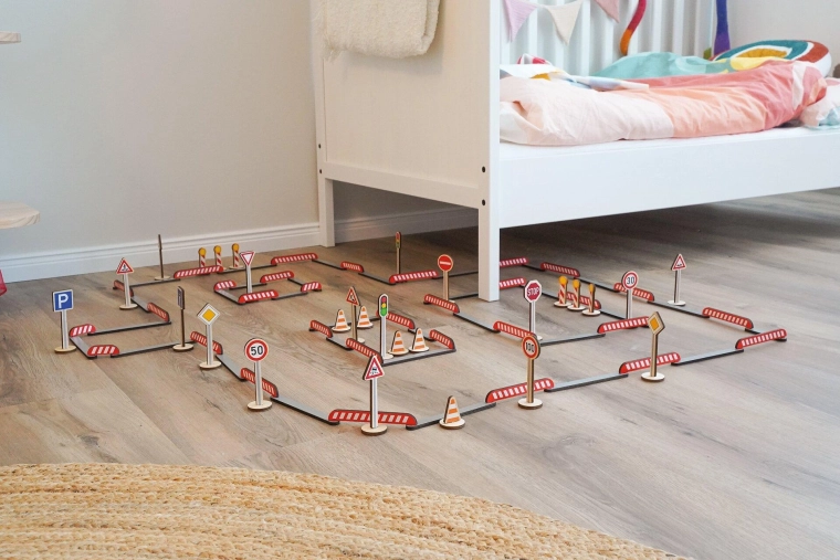 FlexiRoads costruzioni stradali in legno 135 pezzi