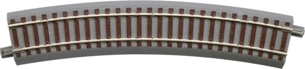 ROCO geoLINE binario curvo con massicciata R502,7 mm, 22,5°, H0