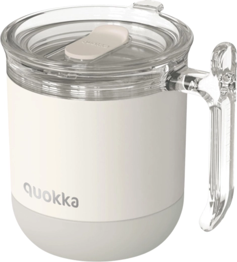 Tazza termica in acciaio inox Quokka Wave Ivory grigia 260 ml