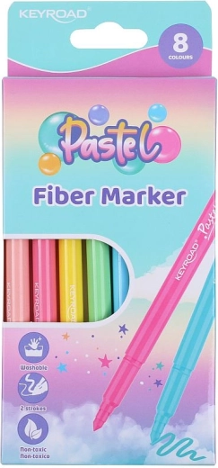 Pennarelli pastello lavabili KEYROAD, 8 pz