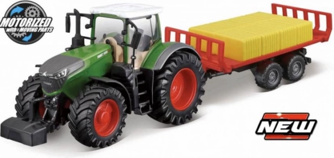 Bburago trattore agricolo da 10 cm Fendt 1050 con rimorchio per balle