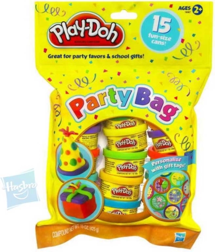 Borsa party Play-Doh con 15 barattolini di plastilina - 15 pezzi