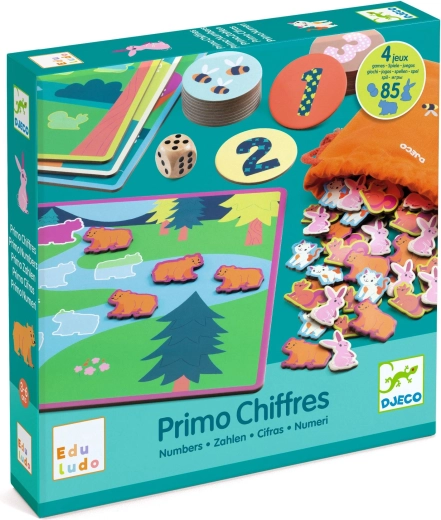 Set Djeco di 4 giochi per contare 123 chiffres