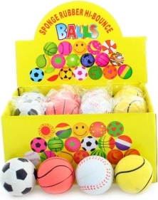 Palline rimbalzanti in gomma 6 cm – confezione da 24 pz