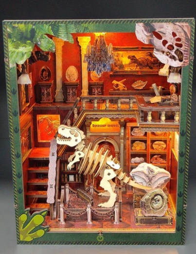 Ferma-libri puzzle 3D – museo dei dinosauri
