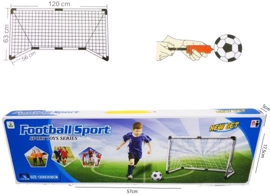 Porta da calcio con pallone