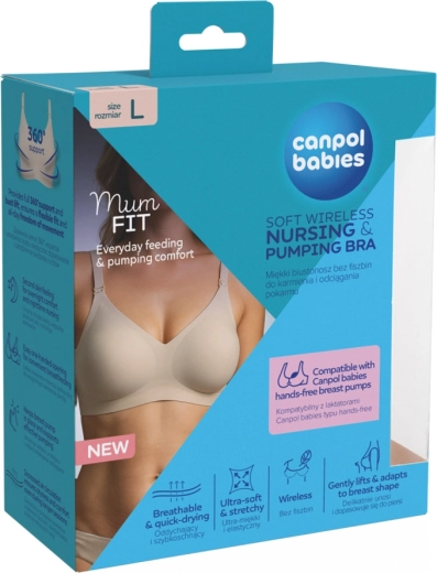 Canpol babies MumFIT reggiseno per allattamento e tiralatte, taglia L
