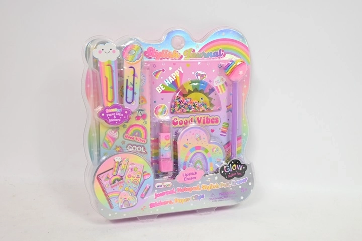 Hot Focus diario arcobaleno a spirale con accessori