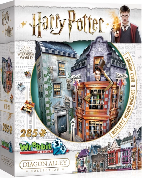 Puzzle 3D HARRY POTTER: Tiri Vispi Weasley e La Gazzetta del Profeta (285 pezzi) – WREBBIT