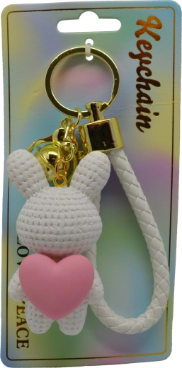 Portachiavi – coniglietto con cuore