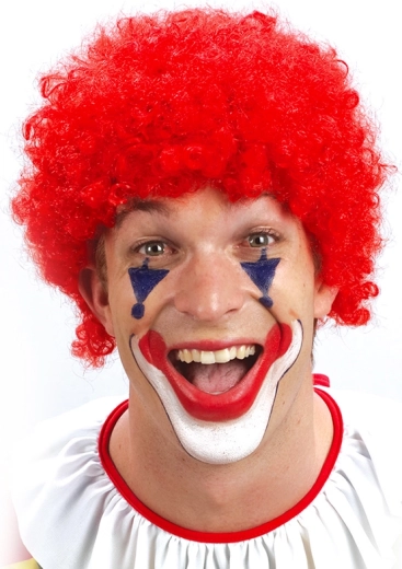 Parrucca da clown rossa per bambini