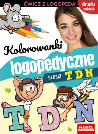 Libro da colorare logopedico per i suoni T, D e N
