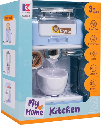 Macchina da caffè interattiva per bambini a capsule, blu