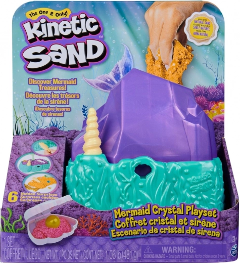 Kinetic Sand sirena – set scintillante con box cristallo, 480 g
