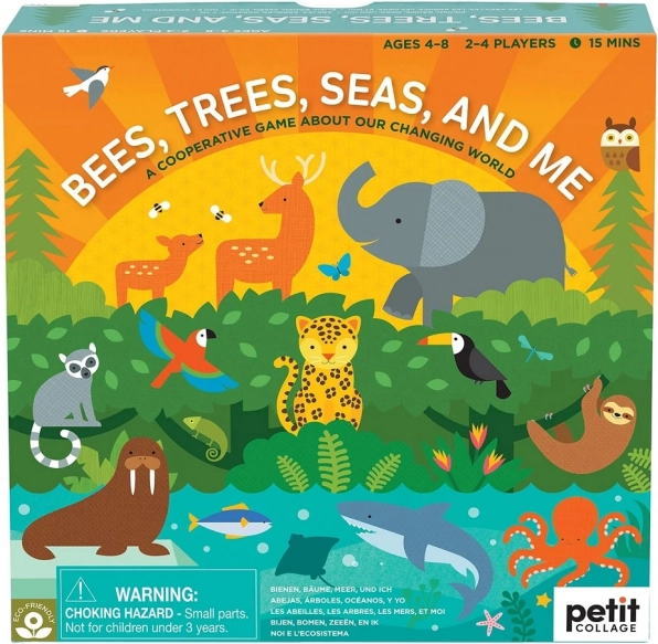 Petit Collage gioco da tavolo cooperativo Bees, Trees, Seas and Me