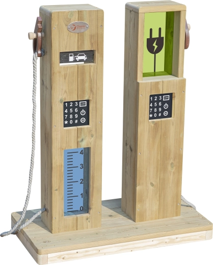 Stazione in legno bifacciale per carburante e ricarica CLASSIC WORLD EDU