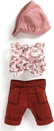 Outfit Djeco Pomea Burgundy per bambola