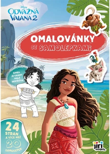 Album da colorare A4 con adesivi Vaiana 2