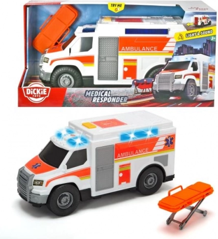 Ambulanza con effetti e barella 30 cm
