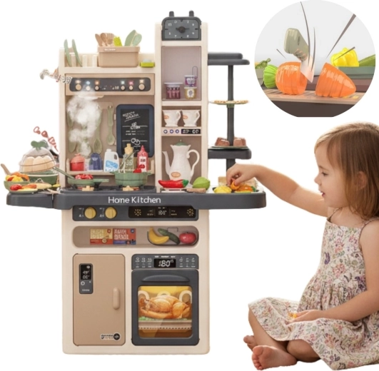 Cucina giocattolo interattiva per bambini Woopie con vapore e rubinetto a circuito d’acqua (88 pezzi)