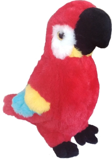 Pappagallo ara scarlatto di peluche 22 cm