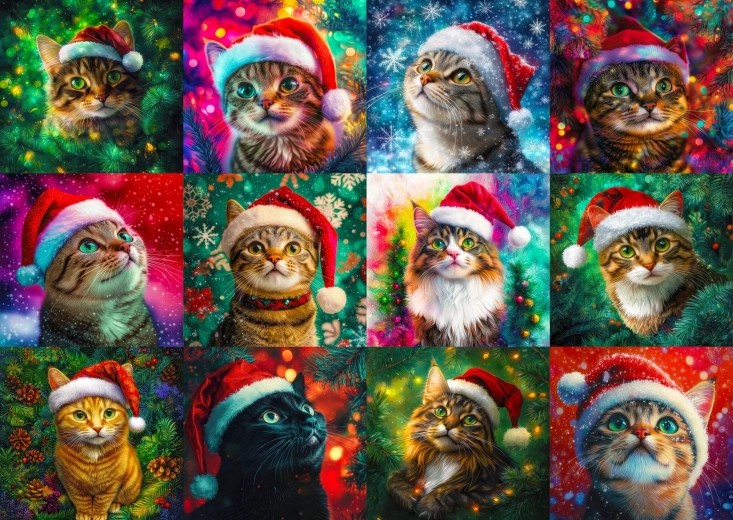 Enjoy Puzzle Gatti di Natale 1000 pezzi