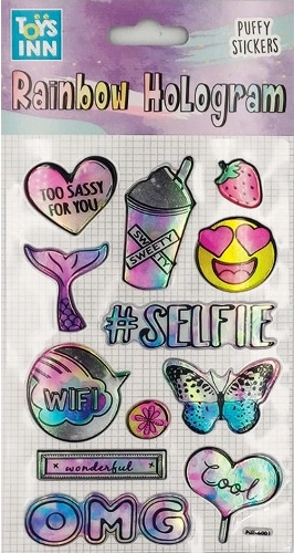 Adesivi olografici Rainbow Selfie
