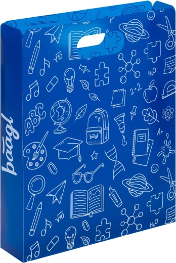 Baagl cartelline di plastica per quaderni scolastici blu