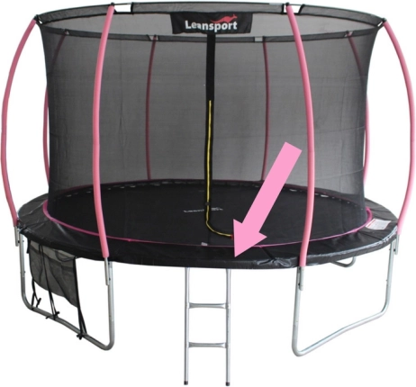copertura protettiva per molle per trampolino sport max 6 ft nero‑rosa