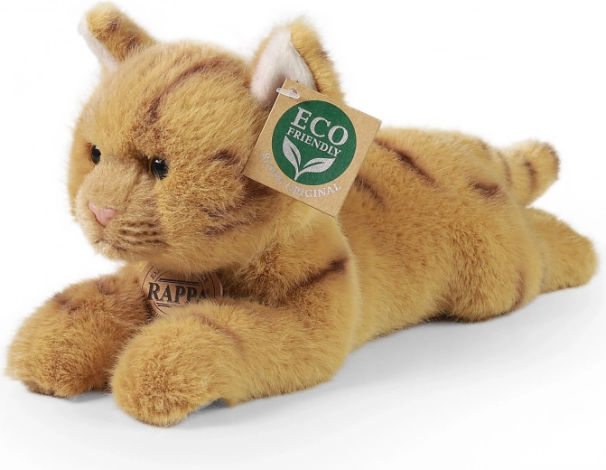 Gatto di peluche sdraiato 20 cm eco-friendly