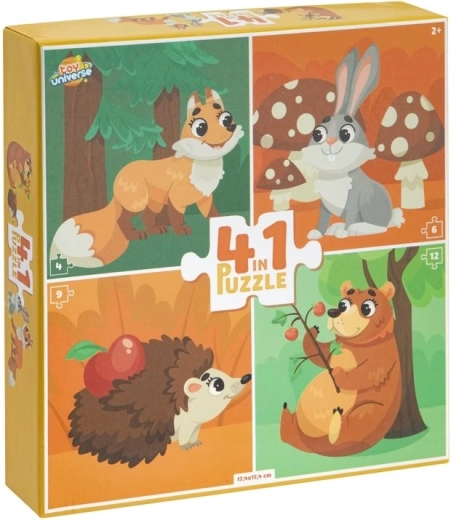Puzzle animaletti del bosco 4in1 TOY UNIVERSE